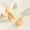 Blooming Flower Hook Earrings Simple Accessories Gold Silver Color Plant Dangle Earrings for Women Jewelry - Image 5