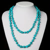 Boho Long Knotted Stone Multi-Strand Layer Turquoise Beads Endless Necklaces for women mom Handmade Jewelry - Image 4