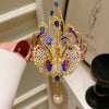 Retro Enamel Phoenix Pearl Tassel Brooches For Women Colored Metal Feather Crystal Brooch Party Banquet Jewelry - Image 1