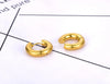 Stainless Steel Huggie Hoop Earrings in Gold-Tone or Silver-Tone - Image 4