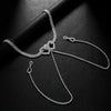 Sexy Double Heart Nipple Chain Necklace for Women Bikini Lingerie Festival Clothing Rhinestone Chest Chain Nightclub Jewelry