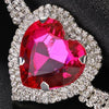 Sexy Pink Heart Waist Chain Belt Bikinis Body Accessories 2024 Lady Multirow Rhinestone Belly Jewelry Rave Outfits Gift