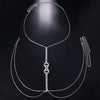 Sexy Rhinestone Chains Chest Chain Harness Waist Chain Breast Belly Body Jewelry Necklace For Women Party Clothing Accessories