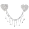 Sexy Rhinestone Nipple Chain No Piercing Jewelry for Women Tassel Chain Round Nipple Sticker Body Bra Bikini Harness Cover