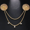 Sexy Rhinestone Nipple Chain No Piercing Jewelry for Women Tassel Chain Round Nipple Sticker Body Bra Bikini Harness Cover
