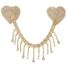 Sexy Rhinestone Nipple Chain No Piercing Jewelry for Women Tassel Chain Round Nipple Sticker Body Bra Bikini Harness Cover