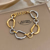Heart Detail Necklace or Bangle in Two-Tone Stainless Steel Style - Image 12