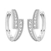 Openwork Leaf Pattern Hoop Earrings with Sculpted Detail - Image 40