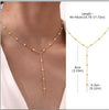 Stainless Steel Lariat Necklace Gold Plated, Dainty Long Necklace Laryered Necklaces For Women Girls, Y Shape Drop Pendant - Image 29