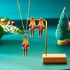 Cute Nutcracker Soldier Pendant Earrings For Women Shiny Rhinestone Imitation Pearl Elegant Earrings Christmas Year Jewelry - Image 3