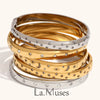 La. Muses Retro Star Moon Eye Octagonal Star Cube Zirconia Stainless Steel Women's Bracelet Jewelry Gift - Image 1