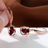 Aqua Blue Zircon Long Dangle Earrings Rainbow Crystal Oval Stone Drop Earrings Rose Gold Color Wedding Earrings For Women - Image 6