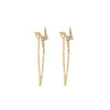 Zircon Tassel Chain Dangle Earrings for Women Gold Color Pierced Ear Stud Earrings Jewelry Accessories - Image 28