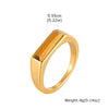 Stone Signet Ring for Men, Gold Silver Plated Stainless Steel Finger Band for Dad Boyfriend Valentine's Day Gifts - Image 8