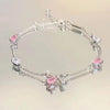 Elegant Crystal Flowers Bracelet For Women Y2K Sweet Moon Cherry Blossom Bow Zircon Bracelets Jewelry Gift - Image 1