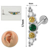 1PC 316L Surgical Steel 16G Cz Labret Lip Ring Crystal Cluster Stud Earrings Ear Cartilage Tragus Helix Daith Piercing Jewelry - Image 12