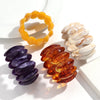 Vintage Acrylic Amber Elastic Geometric Bracelets Bangles for Women Stretchy Resin Big Cuff Bracelet Jewelry - Image 1