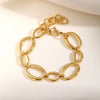 Distinctive Elliptical Bracelet for Women,Hand-made Chain Stainless Steel Bracelets, Jewelry Gift - Image 8