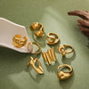 Vintage Stainless Steel Rings for Women Punk Chunky Irregular Smooth Adjustable Open Ring Jewelry Weddings Gifts - Image 25