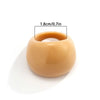 Hand Ornaments Exaggerated Acrylic Ring Classic Geometric Ring Candy Color Resin Big Dome Plain Ring Women - Image 6