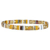 Tile Bead Stretch Bracelet in Multiple Color Patterns - Image 1