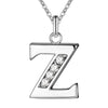 26 Letter Silver Necklace Pendant For Women Clavicle Chain Wedding Jewelry Party Gift - Image 8