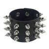 Vintage Leather Bracelets Punk Row Cuspidal Spikes Rivet Stud Wide Cuff PU Leather Punk Gothic Rock Unisex goth accessories - Image 5
