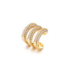 Three Layer C Shape Clip On Earrings For Women Ear Cuffs Without Piercing Fake Cartilage Earings Zirconia Geometric Jewelry - Image 5