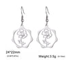 Birth Flowers Dangle Earrings Stainless Steel Gold Color Daisy Rose Snowdrop Women's Floral Earring Jewelry Birthday Gift - Image 22