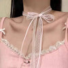 Y2k Bowknot Choker Necklace for Women Sexy Black White Lace Short Clavicle Chain Gothic Aesthetic Jewelry - Image 18