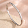 Yupsk 3Pcs/Set 316L Stainless Steel Stacking Bracelets Dazzling Shiny Frosted Surface Cuff Bangle Daily Accessories - Image 4