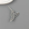 punk style hollow lines woodpecker stainless steel gold-plated brooch, black suit accessories, wedding matching set - Image 6