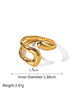 316L Stainless Steel Ring with Gold-Tone and Silver-Tone Designs - Image 25