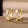 Silver Crystal Zirconia Hoop Earrings for Women Simple Heart Zircon Circle Drop Earrings Punk Jewelry Party Gifts - Image 4