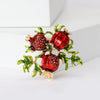 Rhinestone Pomegranate Brooches for Women Unisex Enamel Fruit Pins Office Party Friend Gifts Jewelry Accessories - Image 13