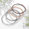 4pcs/set Gold Color Crystal Beads Bracelets For Women Girl Stone Austria Crystal Glass Elastic Bracelet Set Jewelry - Image 5