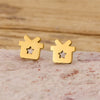 1 Pair Bowknot Christmas Tree Elk Jingle Bell Stud Earring for Women Stainless Steel Earrings Jewelry Xmas Gift - Image 9