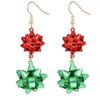 Christmas Tree Drop Earrings Small Bell Snowflake Earings for Women Cute Bowknot Dangle Earring Year Gift - Image 7