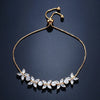 Classic Shiny Clear Zircon Flowers Adjustable Charm Bracelets for Women Sliver Color Wedding Jewelry - Image 9