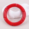 Colorful Acrylic Tube Bead Bangle with Elastic Fit - Image 10