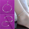 Silver Color Stamp Anklets For Women Foot Leg Chain Link Bracelet Double Layers Beach Accessories Jewelry - Image 9