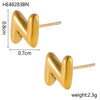 26 Initial Letter Stainless Steel Metal Creative Stud Earring For Women Anti Allergic Ears Jewelry Classic Letter Earring - Image 11