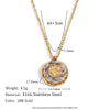 Marble Sun Pattern Round Mini Turquoise Eye Retro Round Coin Rectangular Snake Chain Freshwater Pearl Necklace - Image 16