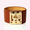 Broadband Punk Rivet PU Leather Bracelet Ladies Adjustable Three-section Buckle Exaggerated Multicolor Women Jewelry - Image 13