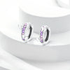 Butterfly Hoop Earrings with Colorful Cubic Zirconia - Image 2