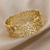 316L Stainless Steel Leaves Wide Chunky Bangles Bracelets for Women Unique Design Wrist Bracelet Jewelry - Image 6