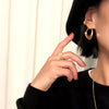 Geometric Metal Hoop Earrings for Women Gold Color/Silver Color Lady's Ear Earrings Daily Wear Versatile Jewelry - Image 4