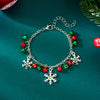 Christmas Glitter Snowflake Bell Pendant Bracelet for Women Rhinestone Necklace Xmas Joy Holiday Party Jewelry Gift - Image 1