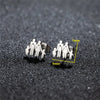 Tiny Star Moon Stud Earrings for Women Music Cross Leaf Cup Earings Stainless Steel Jewelry Gift - Image 11