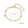 Elegant Style Stainless Steel Freshwater Pearl Bracelets Gold Plated Party Wedding Women Hand Jewelry - Image 8